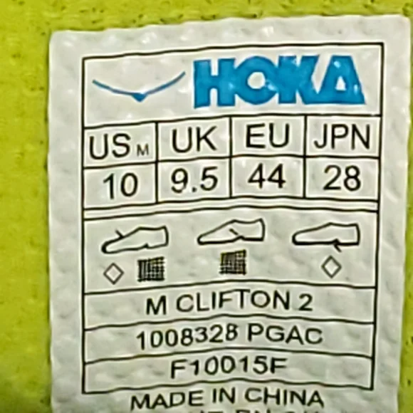 Hoka Men's Green and Yellow Running Shoes - Picture 9 of 11